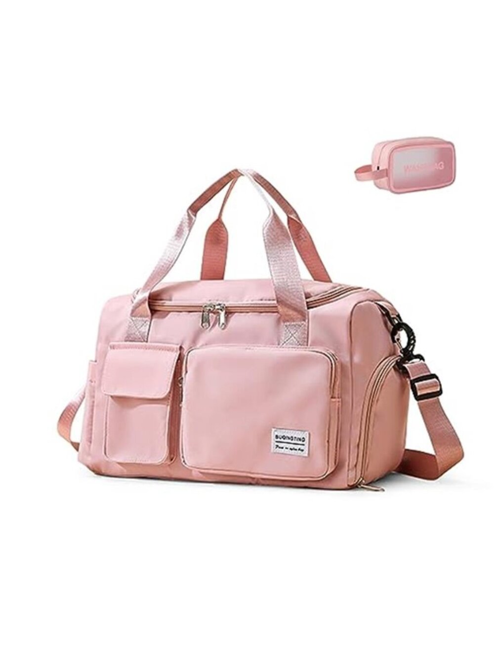 Small Gym Bag for Women, Travel Duffle Bag with Shoe Compartment